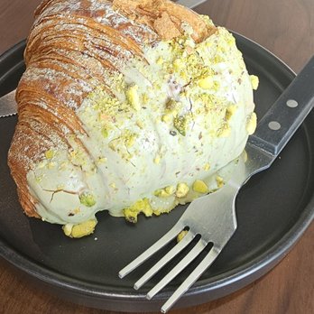 Holos Coffee - Matcha, pistachio croissant - Coffee & Tea Near Me - Artesia, California