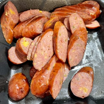 Blood Bros. BBQ - Jalapeño Jalapeo Cheddar Sausage - Barbeque Near Me - Bellaire, Texas