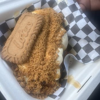 ChaChaCha - Lotus Caramel Croffle! So good! Very sweet but delicious. - Desserts Near Me - Fremont, California