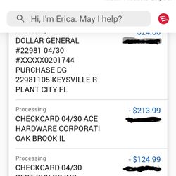 Mulberry Ace Hardware - This was the debit. Processing like other purchases. Completely normal. But no, you can't have what you paid for. Smdh