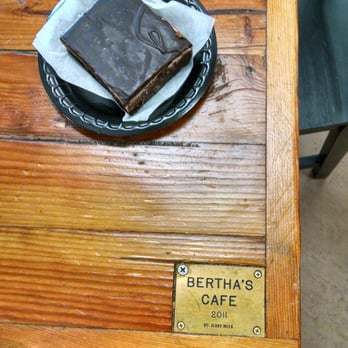 Bertha's Cafe & Catering - Apparently, each table has a Bertha's Cage gold plate. - Sandwiches Near Me - Phoenix, Arizona