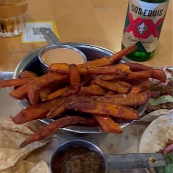Industry - Sweet Potato Fries and Chipotle Aioli - New American Near Me - San Marcos, Texas Industry - Sweet Potato Fries and Chipotle Aioli - New American Near Me - San Marcos, Texas