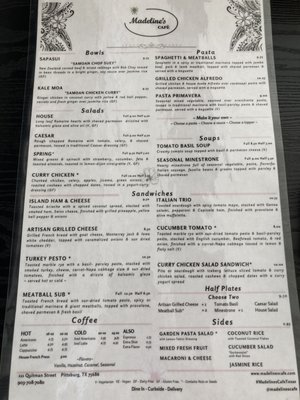 Menu photo 3 Madeline Cafe Pittsburg, TX