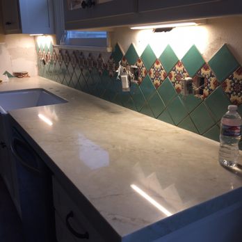 Alberto Pacheco  Construction - Quartz counter & tilework in progress - General Contractors Near Me