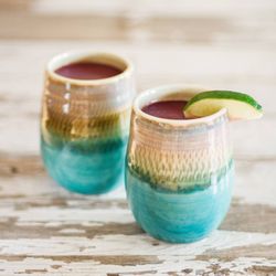 Georgetown Pottery - Stemless Goblets are one of best sellers, and make a wonderful gift.