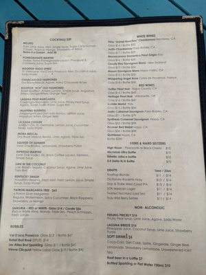 Menu photo 4 The Rooftop Lounge Laguna Beach, CA