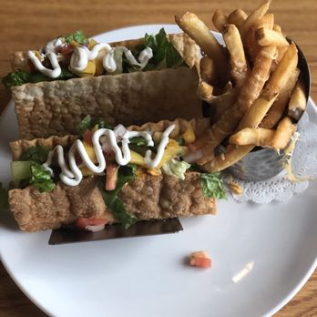 Brick & Spoon Mobile - Breakfast tacos with Parmesan truffle fries! Yum! - Southern Near Me - Mobile, Alabama