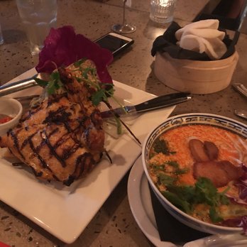 Bida Manda - Papaya salad with lemongrass chick and and crispy pork belly soup - Laotian Near Me - Raleigh, North Carolina