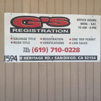 G's Registration - Registration Services Near Me - San Diego, California G's Registration - Registration Services Near Me - San Diego, California