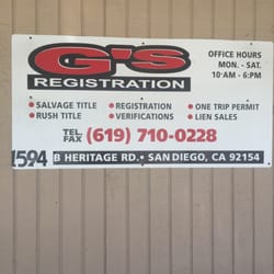 G's Registration