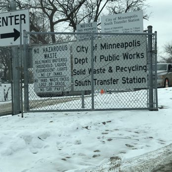 South Transfer Station - Tue-Fri 12:30-7:30 Sat 8:30a-3:30p Sun/Mon Closed - Recycling Center Near Me - Minneapolis, Minnesota South Transfer Station - Tue-Fri 12:30-7:30 Sat 8:30a-3:30p Sun/Mon Closed - Recycling Center Near Me - Minneapolis, Minnesota