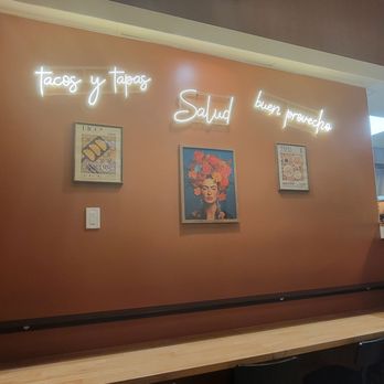 Ramon's Tacos Y Tapas - Love neon and decor with bar seating below. - Tacos Near Me - Glendora, California