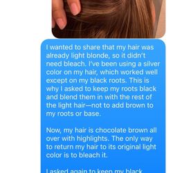 Text message with the owner or manager