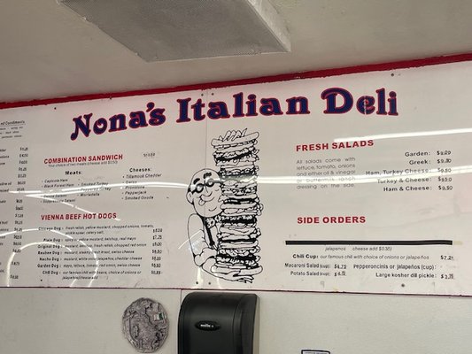 Menu photo 2 Nona's Italian Deli Camarillo, CA Menu photo 2 Nona's Italian Deli Camarillo, CA