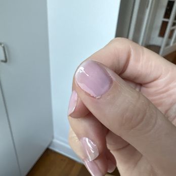 Himalaya Nails & Spa - The lighter parts on the sides of the nails (except pinky) show lifting (it kinda looks like a reflection) - Nail Salons Near Me - New York, New York Himalaya Nails & Spa - The lighter parts on the sides of the nails (except pinky) show lifting (it kinda looks like a reflection) - Nail Salons Near Me - New York, New York