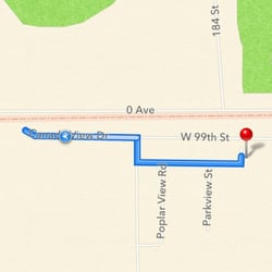 Smugglers Inn Bed & Breakfast - Where GPS says it's located is the red dot. The actual location is west where my little blue dot & arrow are.