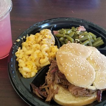 Puny John's BBQ - Brisket sandwich plate + prickly pear soda - Barbeque Near Me - Tombstone, Arizona Puny John's BBQ - Brisket sandwich plate + prickly pear soda - Barbeque Near Me - Tombstone, Arizona