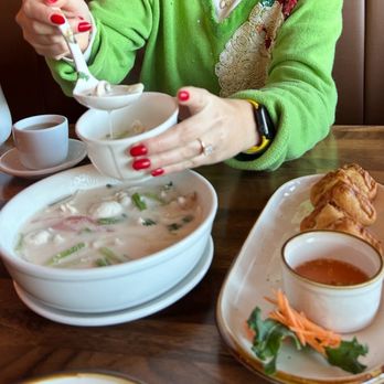 Thai Season Restaurant - 3. Crab Rangoon & 13. Tom Kha Soup (Coconut Soup) - Thai Near Me - Carmel, Indiana Thai Season Restaurant - 3. Crab Rangoon & 13. Tom Kha Soup (Coconut Soup) - Thai Near Me - Carmel, Indiana