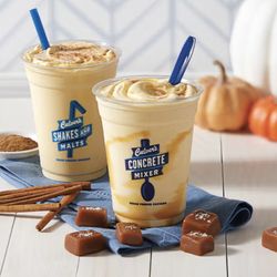 Culver's - Try our Pumpkin Spice Shake or Salted Caramel Pumpkin is here! Pumpkin Concrete Mixer® with Fresh Frozen Custard and real pumpkin purée.