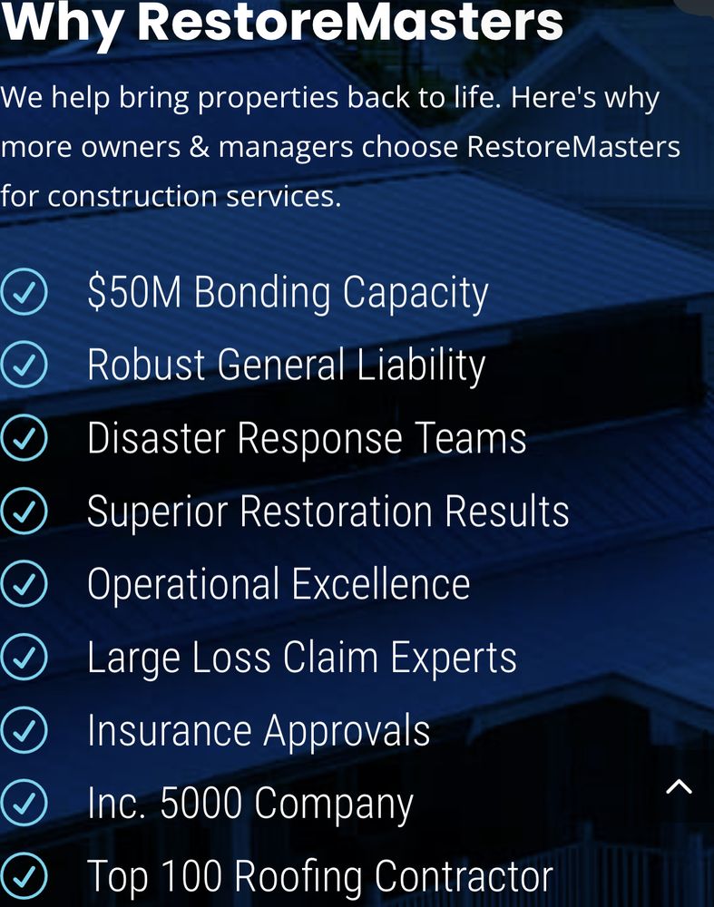 Slide of Restore Masters