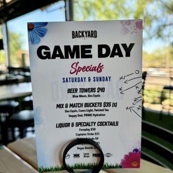 Backyard - Desert Ridge - Weekend specials - Sports Bars Near Me - Phoenix, Arizona Backyard - Desert Ridge - Weekend specials - Sports Bars Near Me - Phoenix, Arizona