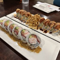 Sumo Roll on the left and Sensual Pleasure Roll on the right