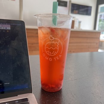 OMG Tea - Strawberry Green Tea - Bubble Tea Near Me - Santa Clara, California OMG Tea - Strawberry Green Tea - Bubble Tea Near Me - Santa Clara, California