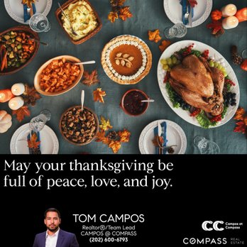 Tom Campos - Compass Realtors - Happy Thanksgiving! - Real Estate Agents Near Me - Bethesda, Maryland
