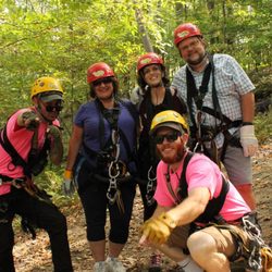 Tree Frog Canopy Tours - Group photo following first rappel.