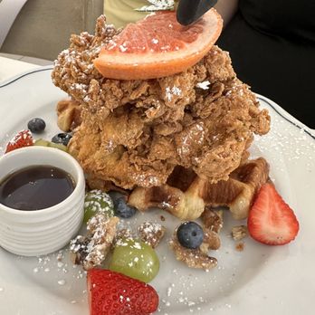 Sweet Maple - Chicken and croffle with syrup - Breakfast & Brunch Near Me - Cupertino, California