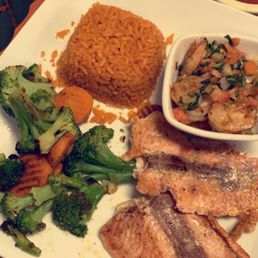 Salmon and Shrimp Cazador Salmon and Shrimp Cazador