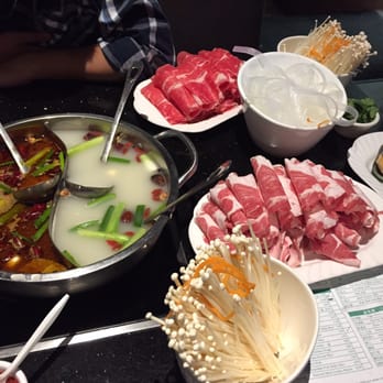 Happy Lamb Hot Pot - Half spicy and no spicy hot pot serve with lamb, beef, and veggies - Chinese Near Me - Plano, Texas Happy Lamb Hot Pot - Half spicy and no spicy hot pot serve with lamb, beef, and veggies - Chinese Near Me - Plano, Texas