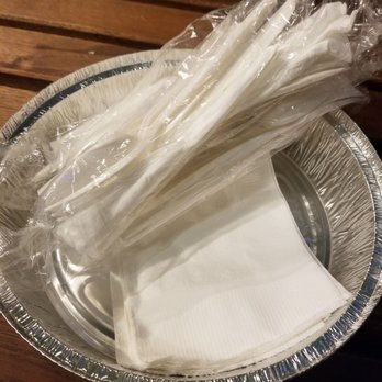 Footprints Cafe - Our utensils for dinner - Caribbean Near Me - Brooklyn, New York