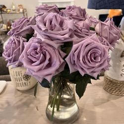 Flowers On Broad Street - Purple Roses