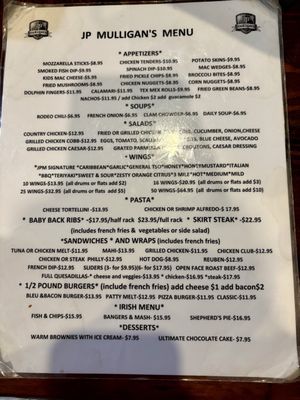 Menu photo 1 JP Mulligans Restaurant & Pub Pembroke Pines, FL Menu photo 1 JP Mulligans Restaurant & Pub Pembroke Pines, FL