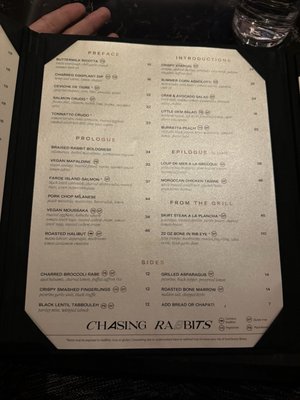 Menu photo 7 Chasing Rabbits Vail, CO