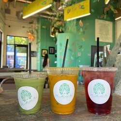 The Mental Bar - Iced Matcha, Iced Sunset Latte, Radiant Slopes Iced Tea