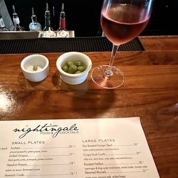 Nightingale - Rosé, olives, and menu. - Cocktail Bars Near Me - Minneapolis, Minnesota