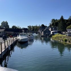 Manitou Island Ferry - Fishtown looking like Popeye the movie