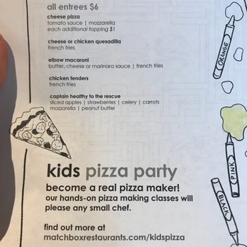 matchbox - Kids menu - New American Near Me - Sunrise, Florida