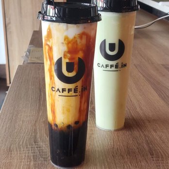 CAFFE:iN - @eatingsfrom - Brown Sugar Pearl Latte and Matcha Ice Cream Milk Green Tea (XL size) - Coffee & Tea Near Me - Union City, California