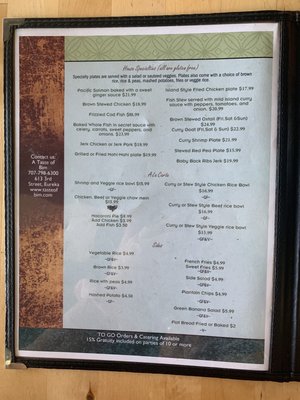 Menu photo 6 A Taste of Bim Eureka, CA