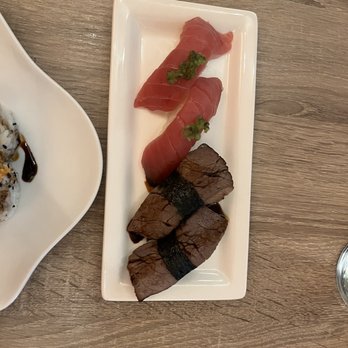 Sushi Hachi - Tuna Nigiri Prime Beef Nigiri - Sushi Bars Near Me - Washington, DC, District of Columbia Sushi Hachi - Tuna Nigiri Prime Beef Nigiri - Sushi Bars Near Me - Washington, DC, District of Columbia