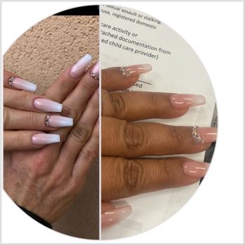 Kathy's Nails - Left  what I want right what they did - Nail Salons Near Me - Santa Ana, California