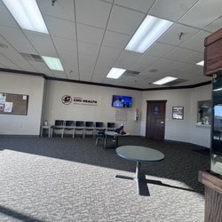CMU Health - Inside big waiting room with fish tank