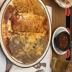 Gloria's Mexican Restaurant - Senior enchilada rice and beans.