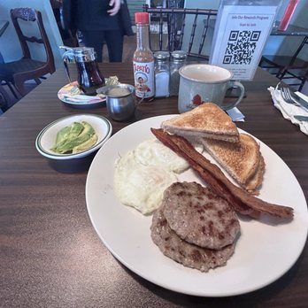 Pine Street Cafe at Silver Sycamore - Same Ol Same Ol with added sausage and a side of sliced avocado. Yummmm - American Near Me - Pasadena, Texas Pine Street Cafe at Silver Sycamore - Same Ol Same Ol with added sausage and a side of sliced avocado. Yummmm - American Near Me - Pasadena, Texas