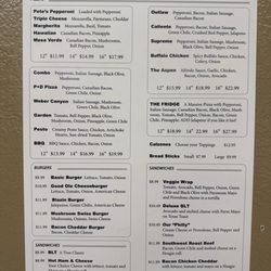 Mancos Pizza - Menu