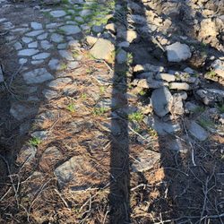 B & M Tree Service - Patio that was crushed into the earth