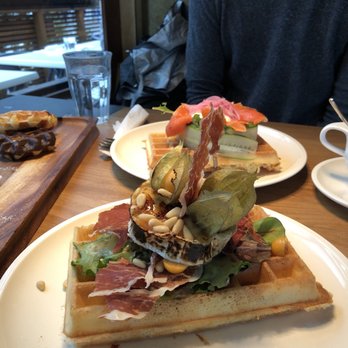 Nero Waffles - Baked Brie Waffle: the presentation though! - Waffles Near Me - Vancouver, British Columbia Nero Waffles - Baked Brie Waffle: the presentation though! - Waffles Near Me - Vancouver, British Columbia